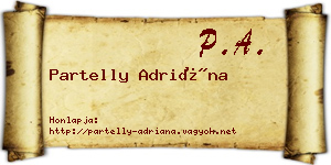 Partelly Adriána névjegykártya